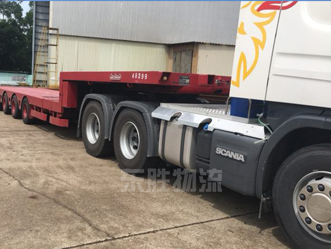 超長、超寬、超高貨物運輸到澳門，澳門矮排車運輸案例圖